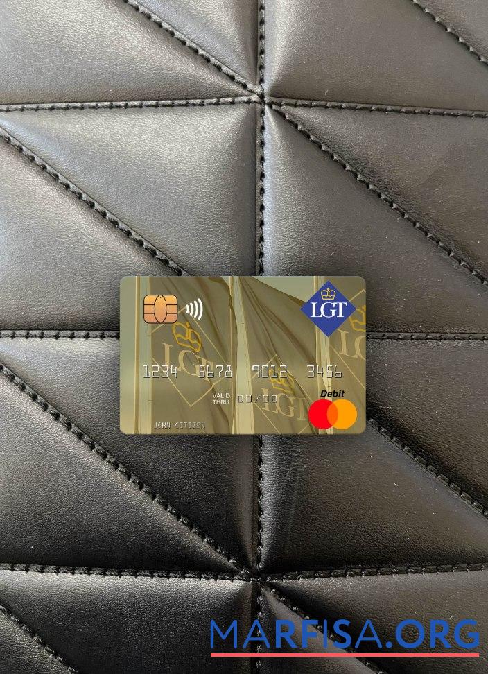 Realistic Liechtenstein LGT Bank mastercard photolookfront template